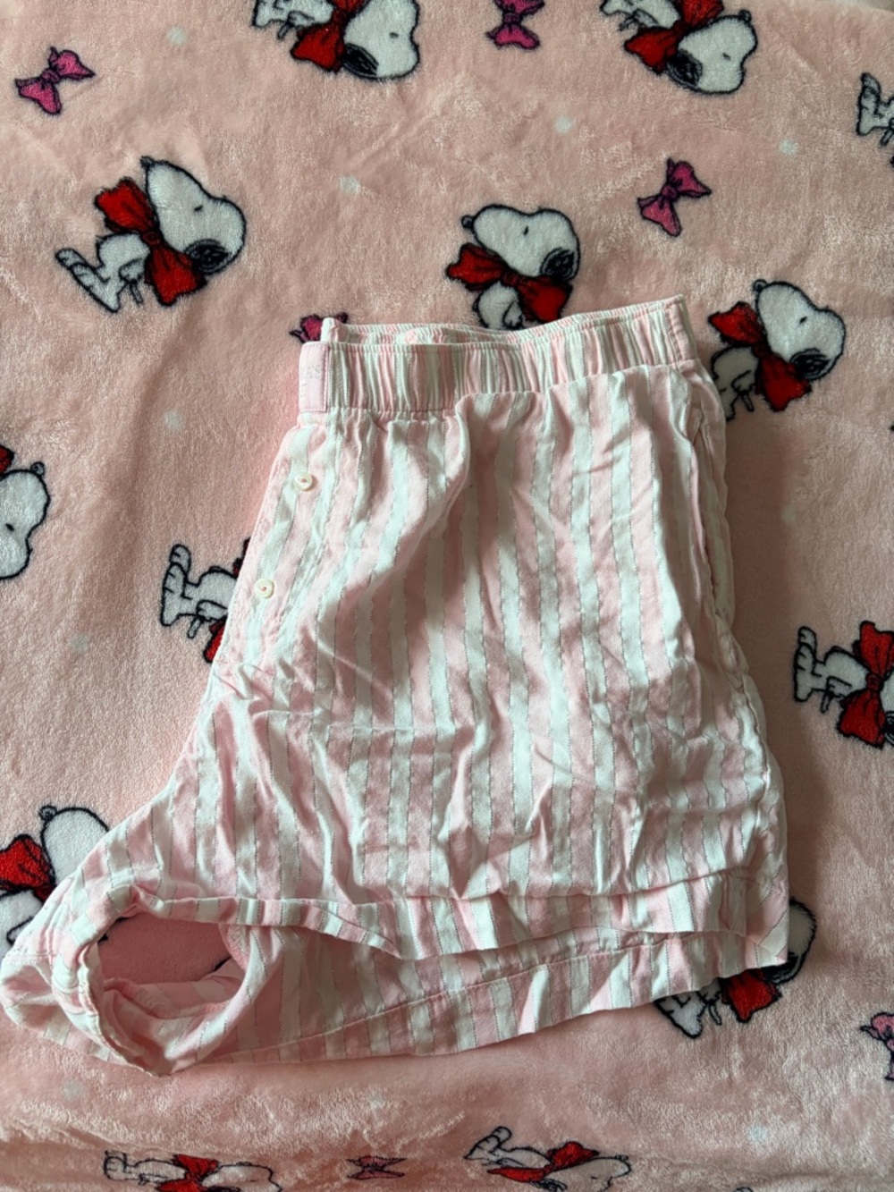 Victoria's Secret Pink and White Striped Pajama Shorts